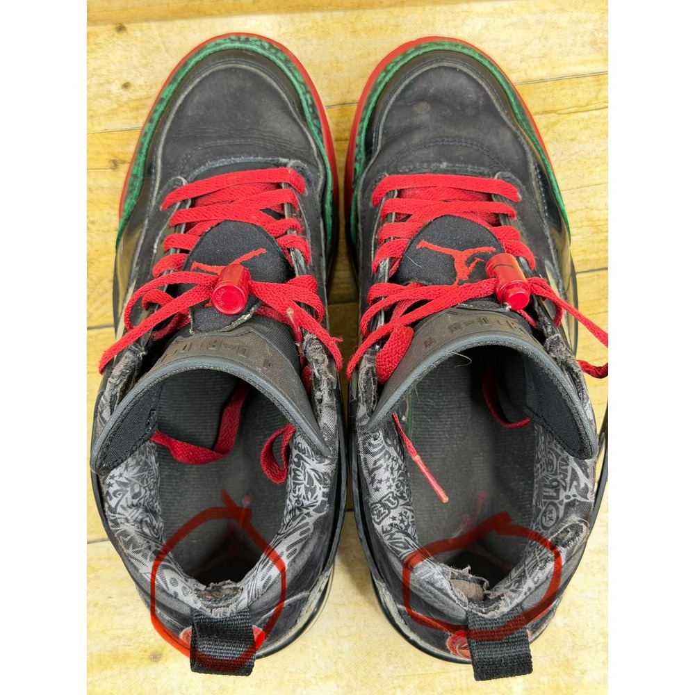 Jordan Spizike Black Pine Green Varsity Red Mens Size 8 FQ1759-060 Spike Lee - Picture 5 of 10